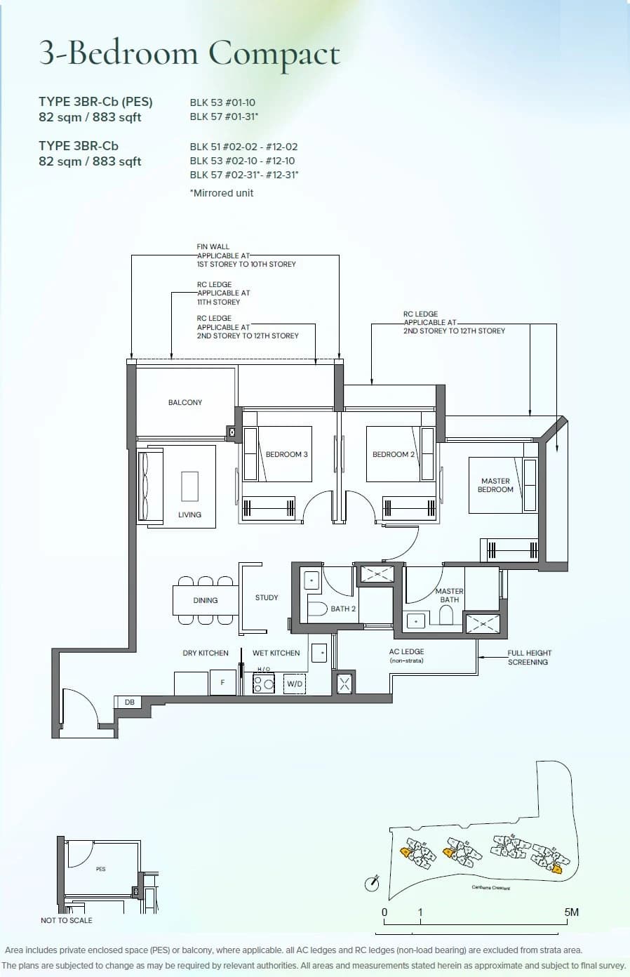 3 Bedroom Compact Floor Plan - Canberra-Crescent-Residences - p11 - p11 floorplan 10